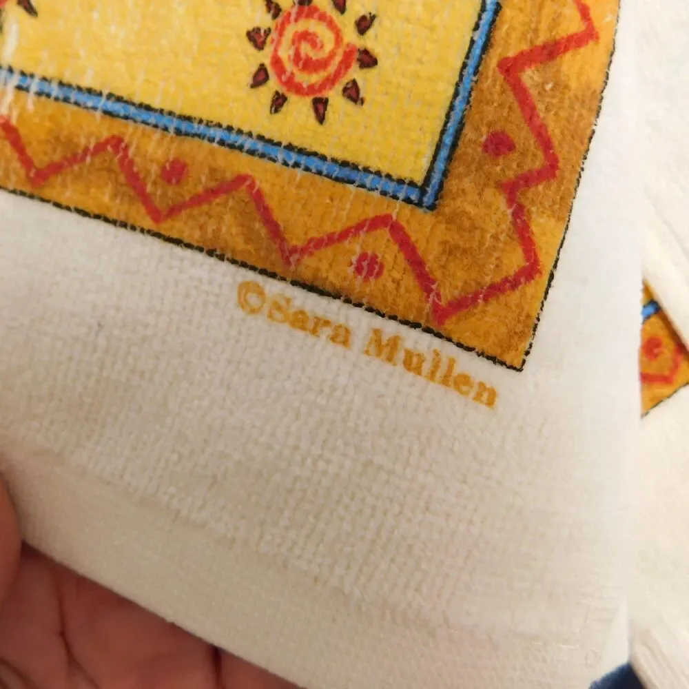 Kay Dee Kitchen Towel Set Southwest Pueblo Design Multicolor Cotton Hot Pads 4pc